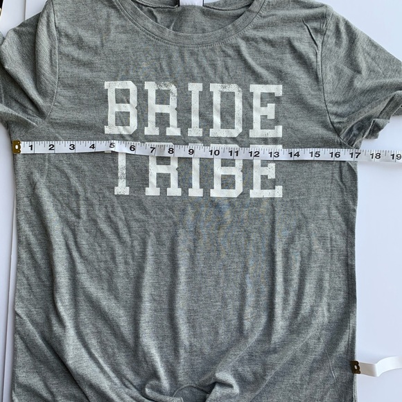 Bride Tribe front tie t-shirt Grey BNWT  S - Picture 4 of 8
